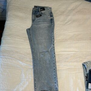 Straight Ankle High Rise Jeans